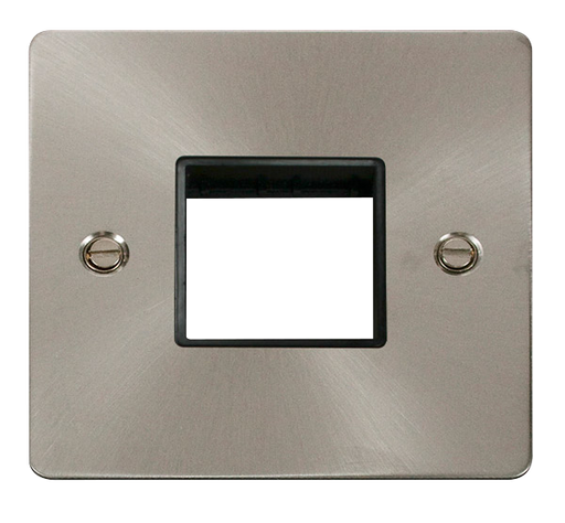 Scolmore FPBS402BK Minigrid 1-6 Gang Plates Twin Switch Plate1 Gang Aperture  Scolmore - Sparks Warehouse