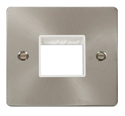 Scolmore FPBS402WH Minigrid 1-6 Gang Plates Twin Switch Plate1 Gang Aperture  Scolmore - Sparks Warehouse