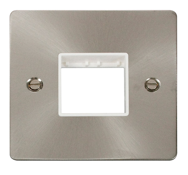 Scolmore FPBS402WH Minigrid 1-6 Gang Plates Twin Switch Plate1 Gang Aperture  Scolmore - Sparks Warehouse