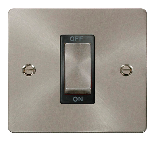Scolmore FPBS500BK Define Brushed Stainless Ingot 1g 45a Dp Switch Bk  Scolmore - Sparks Warehouse