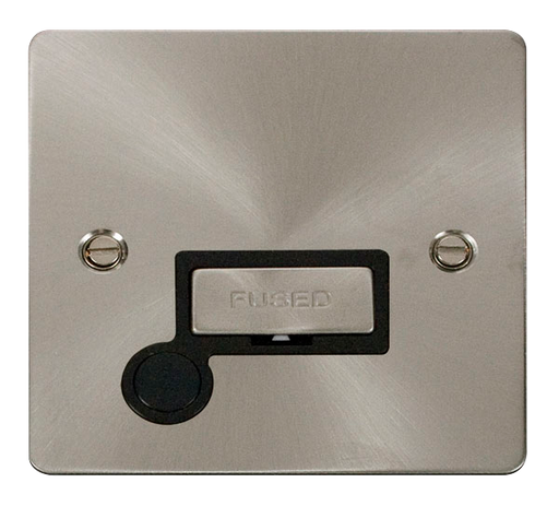 Scolmore FPBS550BK Define Brushed Stainless Flat Pl Ingot Spur +  Scolmore - Sparks Warehouse
