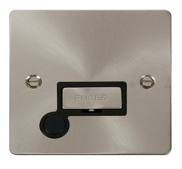 Scolmore FPBS550BK Define Brushed Stainless Flat Pl Ingot Spur +  Scolmore - Sparks Warehouse