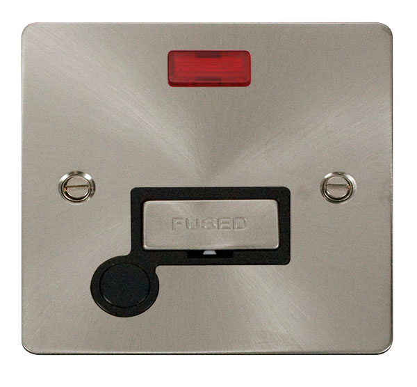 Scolmore FPBS553BK Define Brushed Stainless Flat Pl Ingot Spur+  Scolmore - Sparks Warehouse