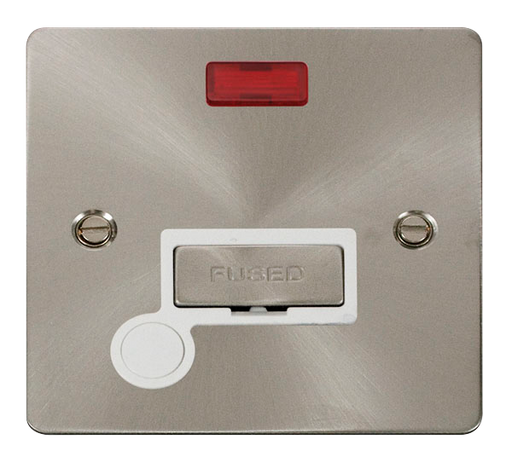 Scolmore FPBS553WH Define Brushed Stainless Flat Pl Ingot Spur+  Scolmore - Sparks Warehouse