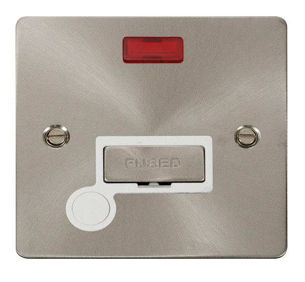 Scolmore FPBS553WH Define Brushed Stainless Flat Pl Ingot Spur+  Scolmore - Sparks Warehouse