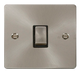 Scolmore FPBS722BK Define Brushed Stainless Flat Plate Ingot 20a 1gang Dp Sw W/o F/o  Scolmore - Sparks Warehouse