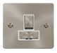 Scolmore FPBS751WH Define Brushed Stainless Flat Plate Ingot 13a Switch Spur W/o F/o  Scolmore - Sparks Warehouse