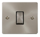 Scolmore FPBSBK-SMART1 - 1G Plate 1 Aperture Supplied With 1 x 10AX 2 Way Ingot Retractive Switch Module - Black Define Scolmore - Sparks Warehouse