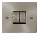 Scolmore FPBSBK-SMART2 - 1G Plate 2 Apertures Supplied With 2 x 10AX 2 Way Ingot Retractive Switch Modules - Black Define Scolmore - Sparks Warehouse