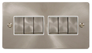 Scolmore FPBSWH-SMART6 - 2G Plate 2 x 3 Apertures Supplied With 6 x 10AX 2 Way Ingot Retractive Switch Modules - White Define Scolmore - Sparks Warehouse