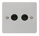 Scolmore FPCH066BK Define Polished Chrome Flat Plate Double Coaxial Socket  Scolmore - Sparks Warehouse