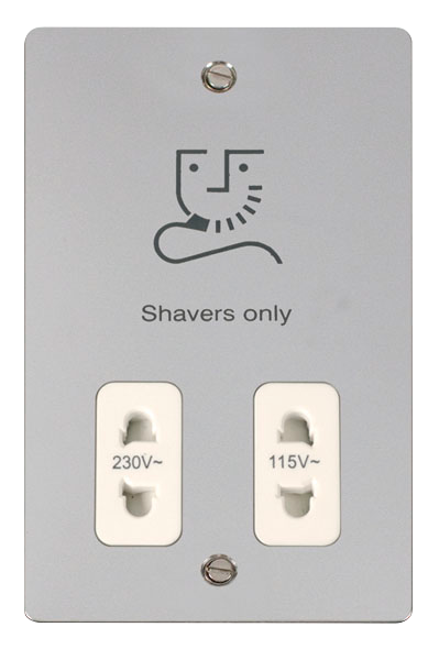 Scolmore FPCH100WH Define Polished Chrome Dual Volt.shaver Skt  Scolmore - Sparks Warehouse