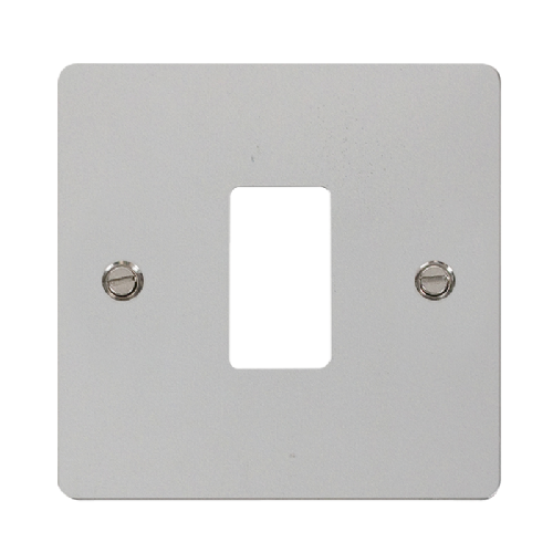 Scolmore FPCH20401 - 1 Gang GridPro® Frontplate - Polished Chrome GridPro Scolmore - Sparks Warehouse