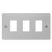 Scolmore FPCH20403 - 3 Gang GridPro® Frontplate - Polished Chrome GridPro Scolmore - Sparks Warehouse