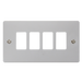 Scolmore FPCH20404 - 4 Gang GridPro® Frontplate - Polished Chrome GridPro Scolmore - Sparks Warehouse