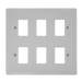 Scolmore FPCH20506 - 6 Gang GridPro® Frontplate - Polished Chrome GridPro Scolmore - Sparks Warehouse
