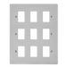 Scolmore FPCH20509 - 9 Gang GridPro® Frontplate - Polished Chrome GridPro Scolmore - Sparks Warehouse