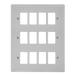 Scolmore FPCH20512 - 12 Gang GridPro® Frontplate - Polished Chrome GridPro Scolmore - Sparks Warehouse