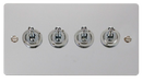 Scolmore FPCH424 - 10AX 4 Gang 2 Way Toggle  Switch Define Scolmore - Sparks Warehouse