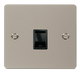 Scolmore FPPN115BK Define Pearl Nickel Flat Plate Single Rj11 Telephone Socket  Scolmore - Sparks Warehouse