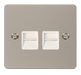 Scolmore FPPN126WH Define Pearl Nickel Flat Pl Twin Tel.sec  Scolmore - Sparks Warehouse
