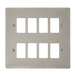 Scolmore FPPN20508 - 8 Gang GridPro® Frontplate - Pearl Nickel GridPro Scolmore - Sparks Warehouse