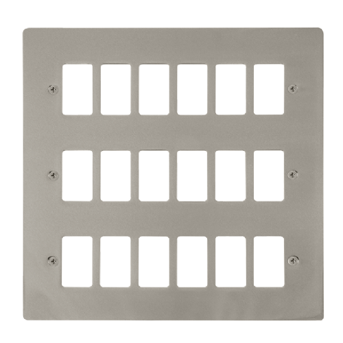 Scolmore FPPN20518 - 18 Gang GridPro® Frontplate - Pearl Nickel GridPro Scolmore - Sparks Warehouse