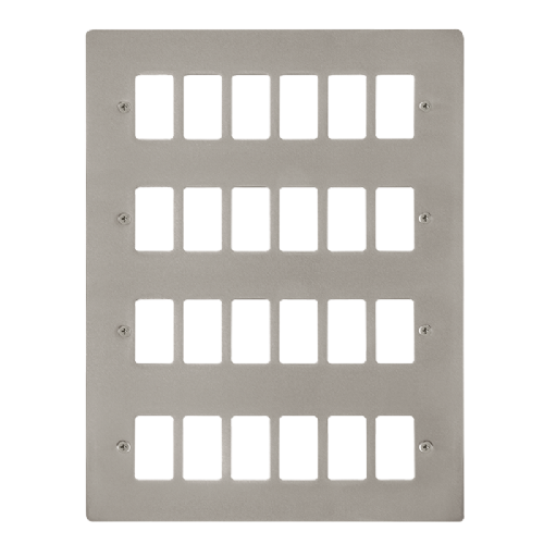 Scolmore FPPN20524 - 24 Gang GridPro® Frontplate - Pearl Nickel GridPro Scolmore - Sparks Warehouse
