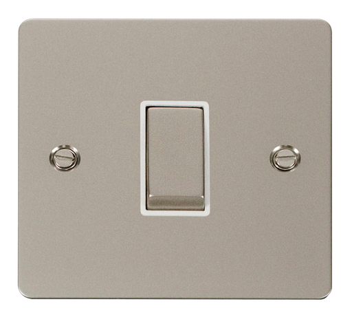 Scolmore FPPN411WH Define Pearl Nickel Flat Plate Ingot 10a 1gang 2way Switch  Scolmore - Sparks Warehouse