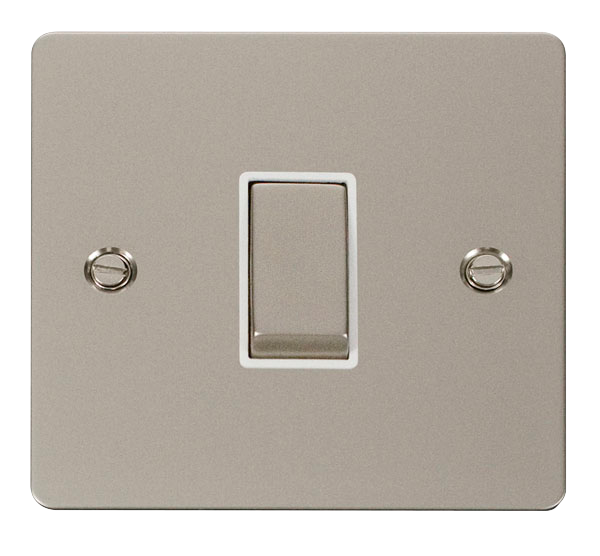 Scolmore FPPN411WH Define Pearl Nickel Flat Plate Ingot 10a 1gang 2way Switch  Scolmore - Sparks Warehouse