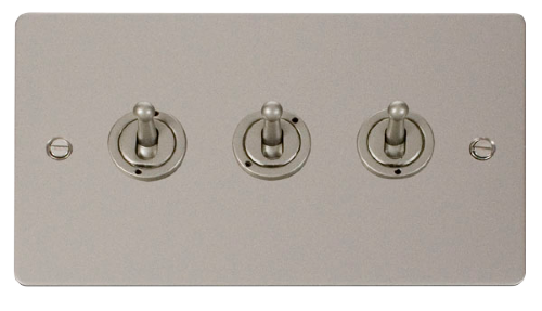 Scolmore FPPN423 - 10AX 3 Gang 2 Way Toggle  Switch Define Scolmore - Sparks Warehouse
