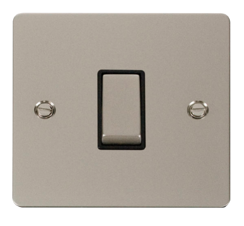 Scolmore FPPNBK-SMART1 - 1G Plate 1 Aperture Supplied With 1 x 10AX 2 Way Ingot Retractive Switch Module - Black Define Scolmore - Sparks Warehouse