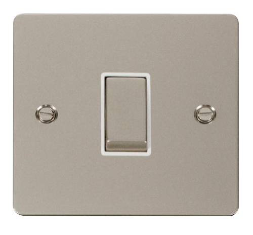 Scolmore FPPNWH-SMART1 - 1G Plate 1 Aperture Supplied With 1 x 10AX 2 Way Ingot Retractive Switch Module - White Define Scolmore - Sparks Warehouse