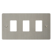 Scolmore FPSS20403 - 3 Gang GridPro® Frontplate - Stainless Steel GridPro Scolmore - Sparks Warehouse
