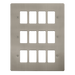 Scolmore FPSS20512 - 12 Gang GridPro® Frontplate - Stainless Steel GridPro Scolmore - Sparks Warehouse