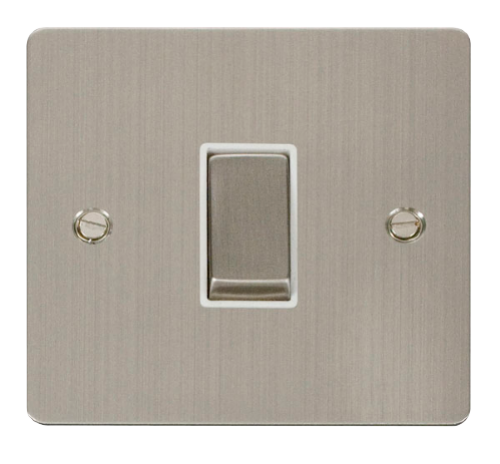 Scolmore FPSS411WH - Flat Plate Ingot 10A 1G 2 Way Switch Define Scolmore - Sparks Warehouse