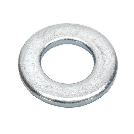 Sealey - FWA1021 Flat Washer M10 x 21mm Form A Zinc DIN 125 Pack of 100 Consumables Sealey - Sparks Warehouse
