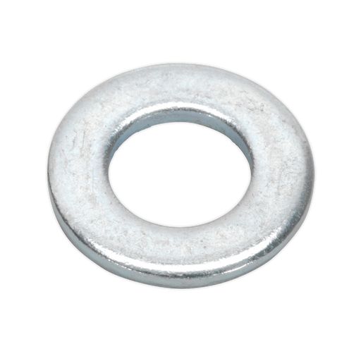 Sealey - FWA817 Flat Washer M8 x 17mm Form A Zinc DIN 125 Pack of 100 Consumables Sealey - Sparks Warehouse