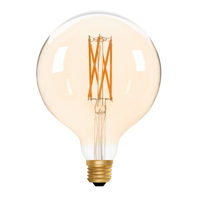 Zico ZIKD052/6W22E27A - Globe G125 Amber 6w E27 2000k Zico Vintage Zico - The Lamp Company