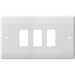 BG Nexus G83 Nexus Moulded 3 Gang White Front Plate - BG - sparks-warehouse