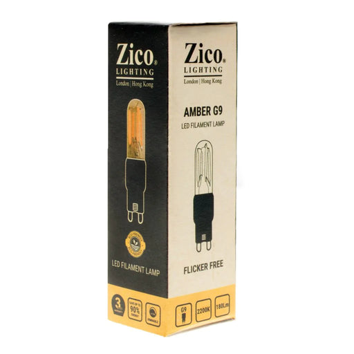 Zico ZIK070S/3W22G9A  - G9 Clear 3w Amber Dimmable LED G9 Capsule Bulbs Zico - Sparks Warehouse