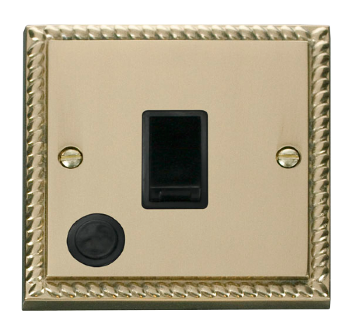 Scolmore GCBR022BK - 20A 1 Gang DP Switch With Flex Outlet - Black Deco Scolmore - Sparks Warehouse