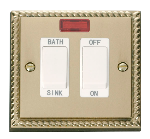 Scolmore GCBR024WH - 20A DP Sink/Bath Switch - White Deco Scolmore - Sparks Warehouse