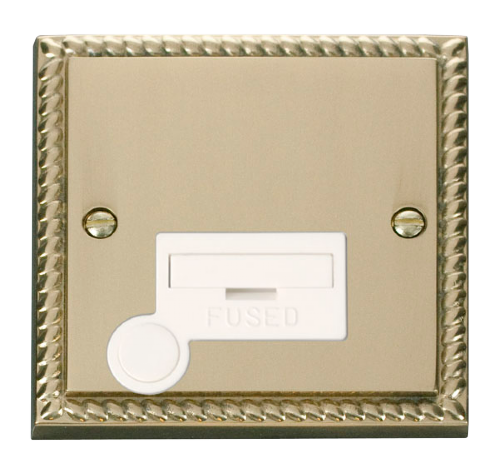 Scolmore GCBR050WH - 13A Fused Connection Unit With Flex Outlet - White Deco Scolmore - Sparks Warehouse