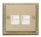 Scolmore GCBR121WH - Twin Telephone Socket Outlet Master - White Deco Scolmore - Sparks Warehouse