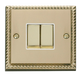 Scolmore GCBR412WH - 2 Gang 2 Way ‘Ingot’ 10AX Switch - White Deco Scolmore - Sparks Warehouse