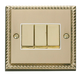 Scolmore GCBR413WH - 3 Gang 2 Way ‘Ingot’ 10AX Switch - White Deco Scolmore - Sparks Warehouse