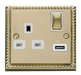 Scolmore GCBR571WH - 13A 1G Ingot Switched Socket With 2.1A USB Outlet - White Deco Scolmore - Sparks Warehouse