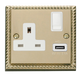 Scolmore GCBR771WH - 13A 1G Switched Socket With 2.1A USB Outlet - White Deco Scolmore - Sparks Warehouse