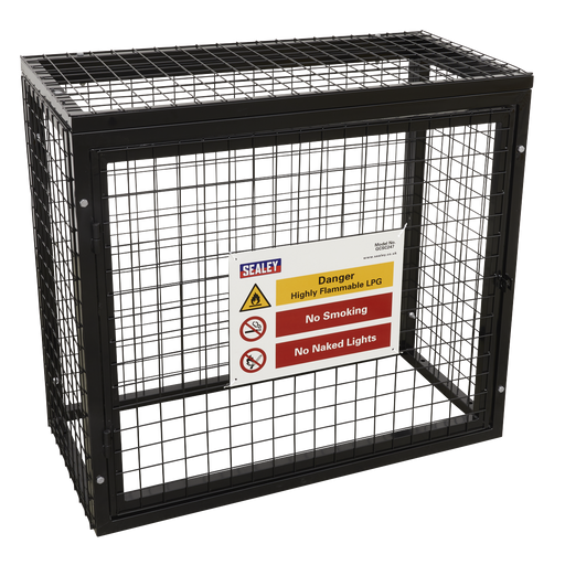 Sealey - GCSC247 Gas Cylinder Safety Cage - 2 x 47kg Cylinders Safety Products Sealey - Sparks Warehouse